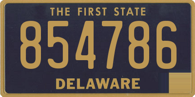 DE license plate 854786