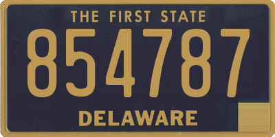 DE license plate 854787