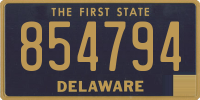 DE license plate 854794