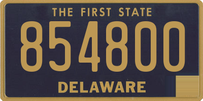 DE license plate 854800