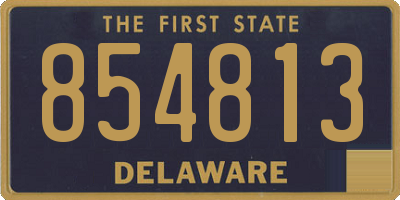 DE license plate 854813