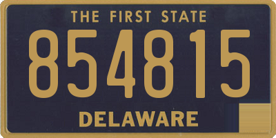 DE license plate 854815
