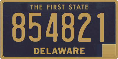 DE license plate 854821