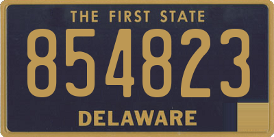 DE license plate 854823