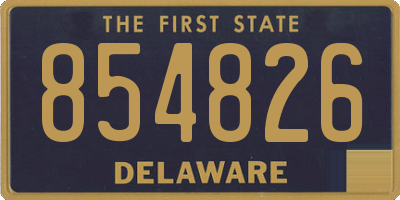 DE license plate 854826
