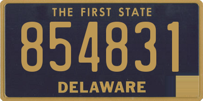 DE license plate 854831