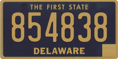DE license plate 854838
