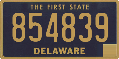 DE license plate 854839