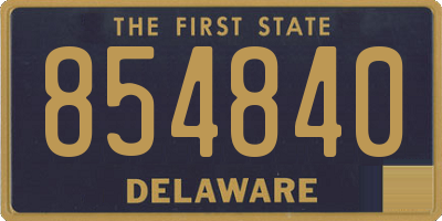 DE license plate 854840
