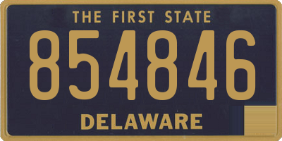DE license plate 854846