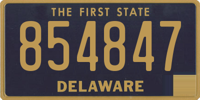 DE license plate 854847