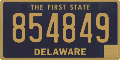 DE license plate 854849