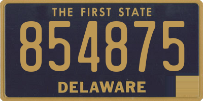 DE license plate 854875