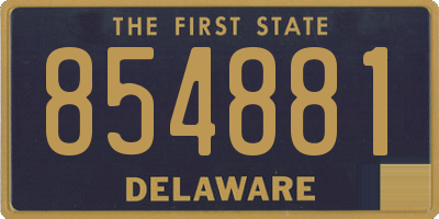 DE license plate 854881