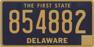 DE license plate 854882