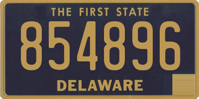 DE license plate 854896