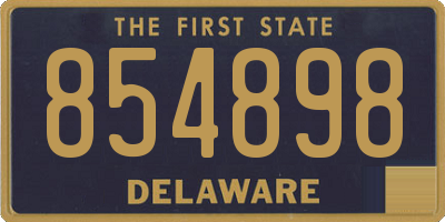 DE license plate 854898