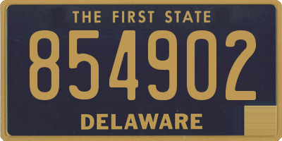 DE license plate 854902