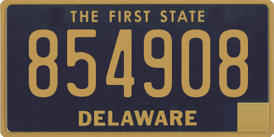 DE license plate 854908