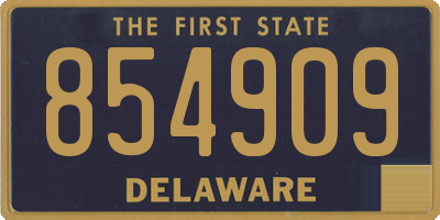 DE license plate 854909