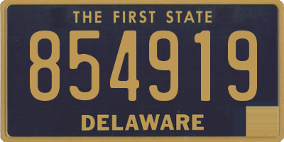 DE license plate 854919