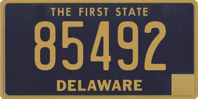 DE license plate 85492