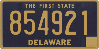 DE license plate 854921