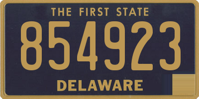 DE license plate 854923