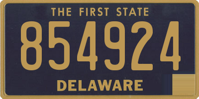 DE license plate 854924