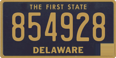 DE license plate 854928