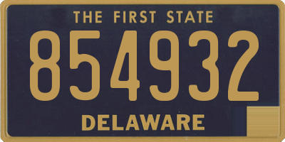 DE license plate 854932
