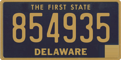 DE license plate 854935