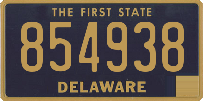 DE license plate 854938