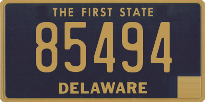 DE license plate 85494