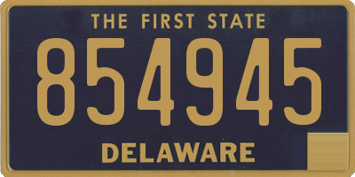 DE license plate 854945