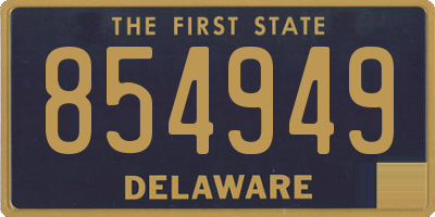 DE license plate 854949