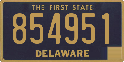 DE license plate 854951