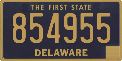 DE license plate 854955