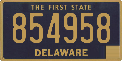 DE license plate 854958