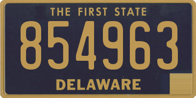 DE license plate 854963