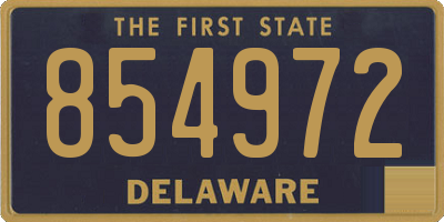 DE license plate 854972