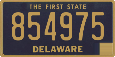 DE license plate 854975