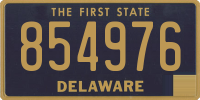 DE license plate 854976