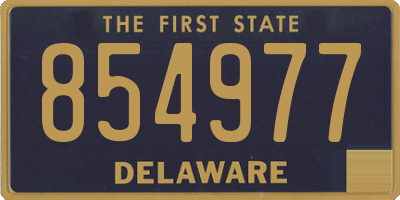 DE license plate 854977