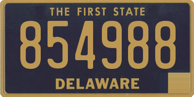 DE license plate 854988