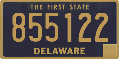 DE license plate 855122