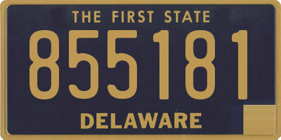 DE license plate 855181