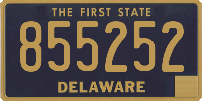 DE license plate 855252