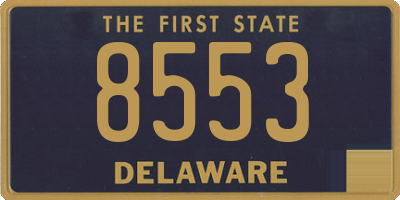 DE license plate 8553