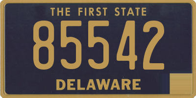 DE license plate 85542